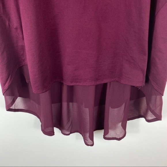 Anthropologie Eri + Ali Split Back Top Chiffon - Picture 4 of 10